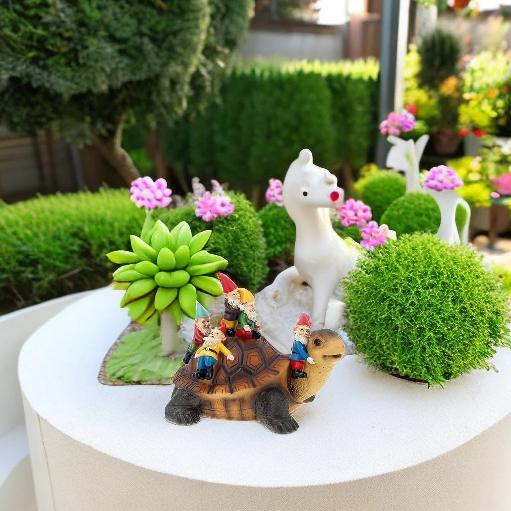 Garden Gnome Turtle Statues Yard Art