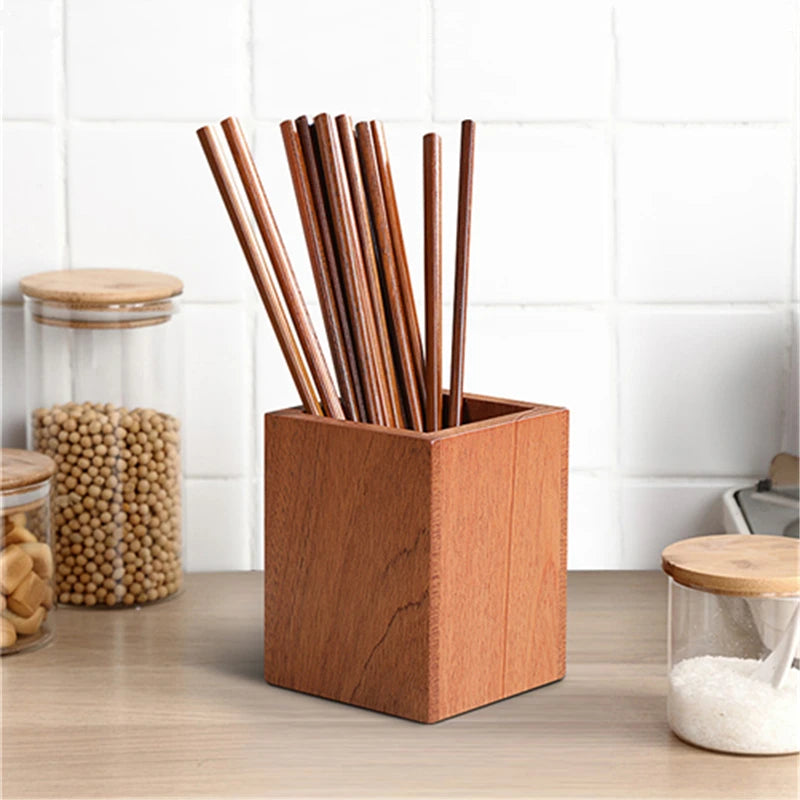 Natural Ebony Wood Chopstick Holder