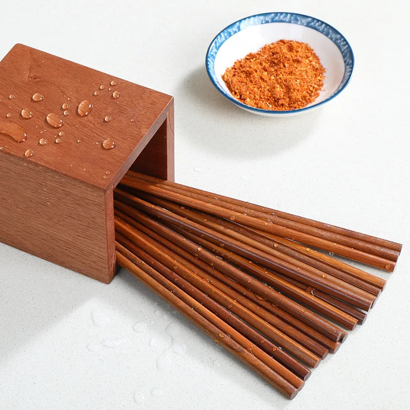 Natural Ebony Wood Chopstick Holder