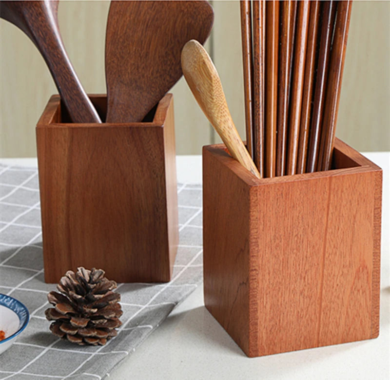 Natural Ebony Wood Chopstick Holder