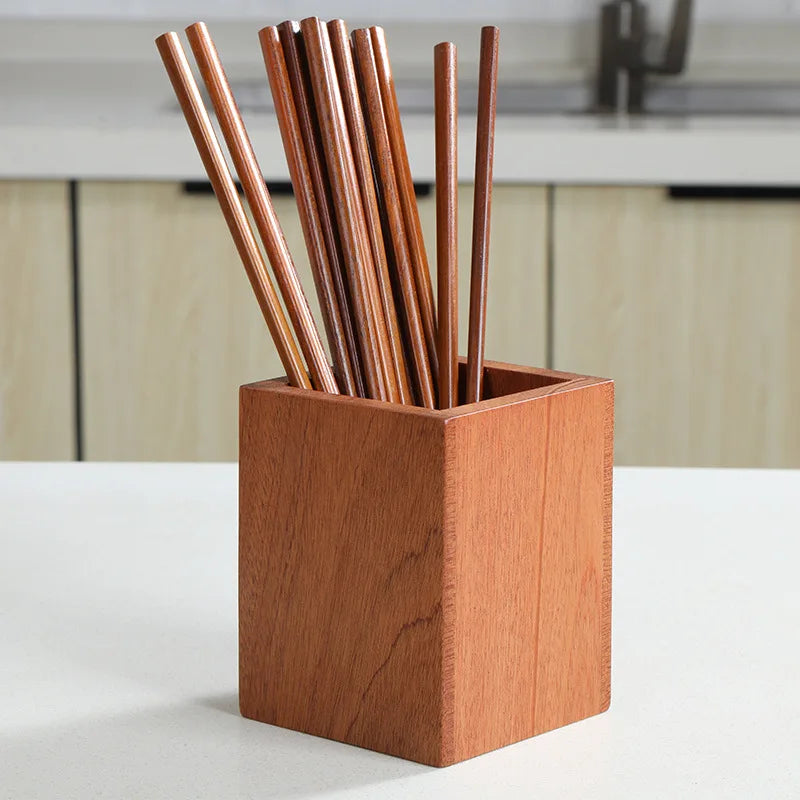 Natural Ebony Wood Chopstick Holder