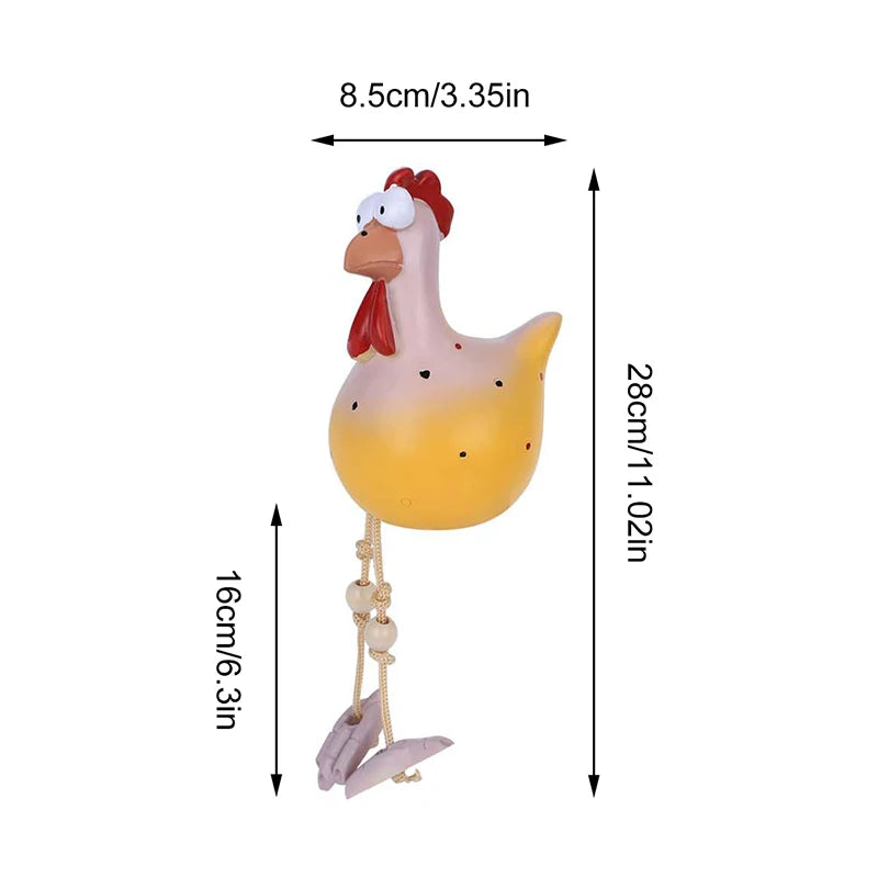 Funny Chicken Fence Decor