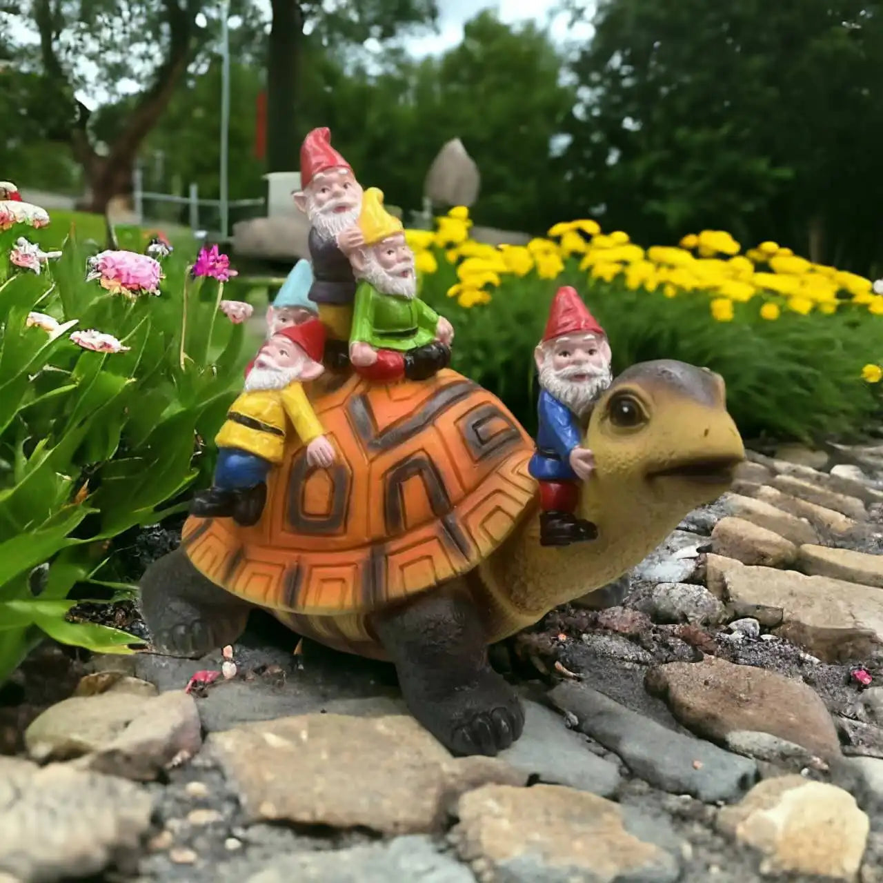 Garden Gnome Turtle Statues Yard Art