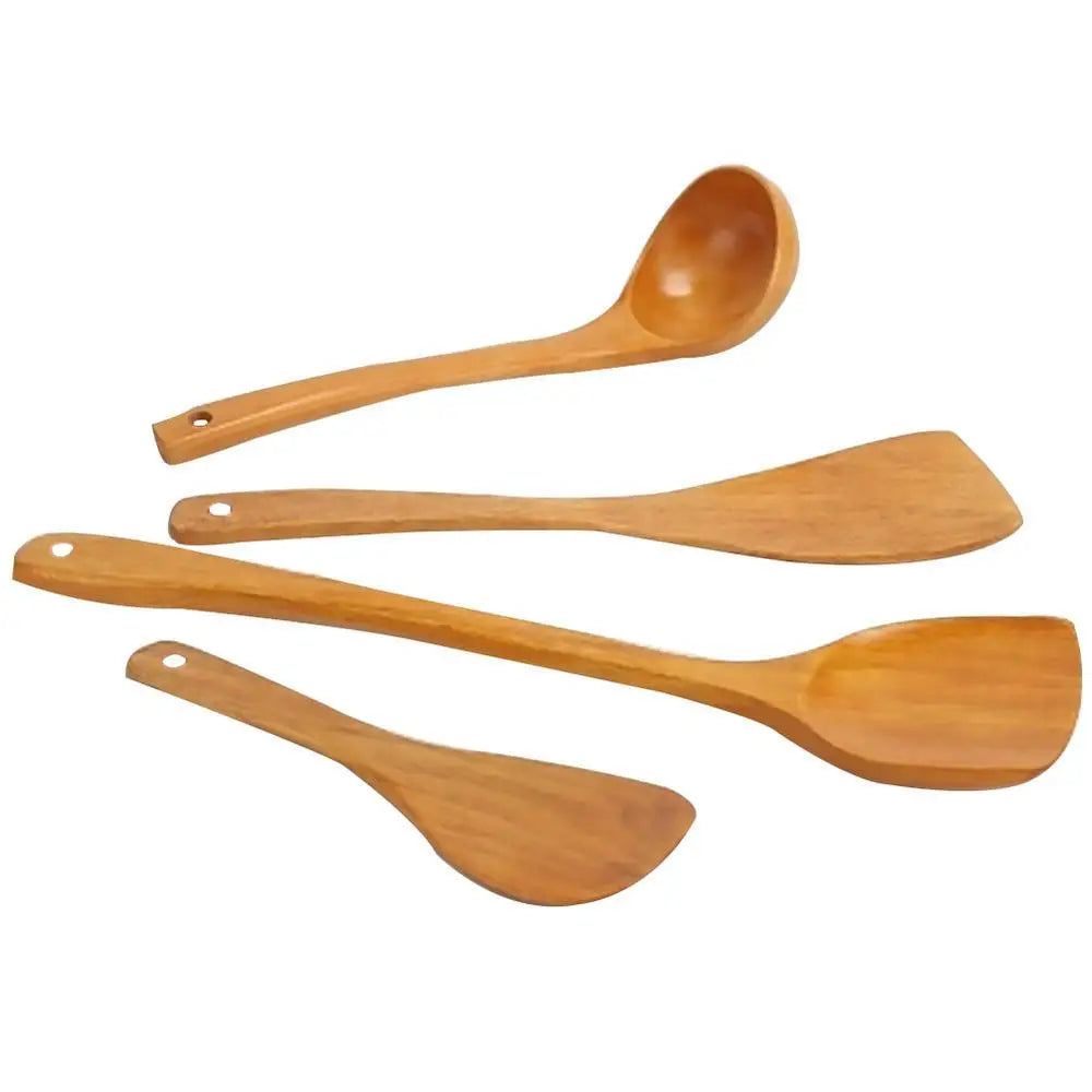 Tableware Spatula Set Wooden Frying Shovel Rice Soup Spoon