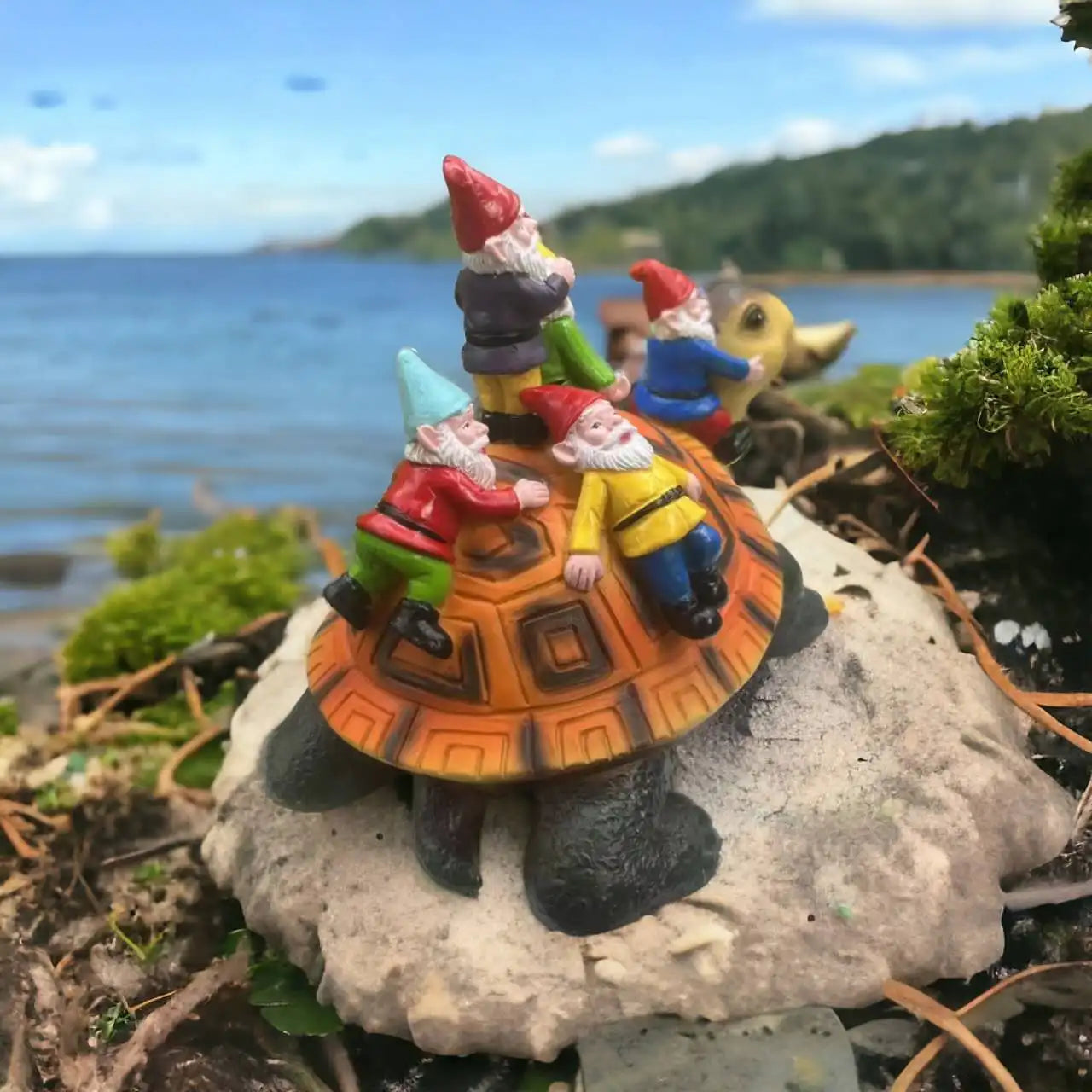 Garden Gnome Turtle Statues Yard Art