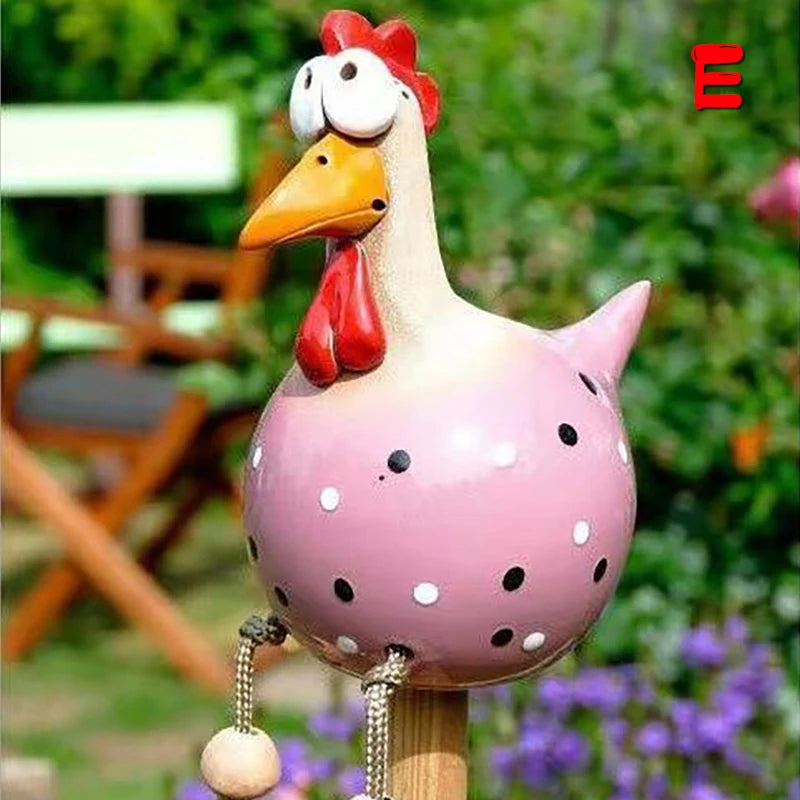 Funny Chicken Fence Decor